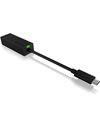 RaidSonic Icy Box USB 3.0 Type-C To Gigabit Ethernet LAN Adapter, Black (IB-LAN100-C3)