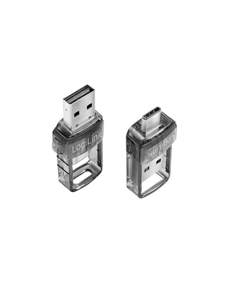 LogiLink USB 3.2 USB-A/USB-C Bluetooth 5.0 Adapter, Gray/Transparent (BT0054)
