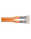 Digitus CAT 7 S/FTP Installation Cable, 1200 MHz Dca (EN 50575), AWG 23/1, 100m Ring, DX, Orange (DK-1743-VH-D-1)