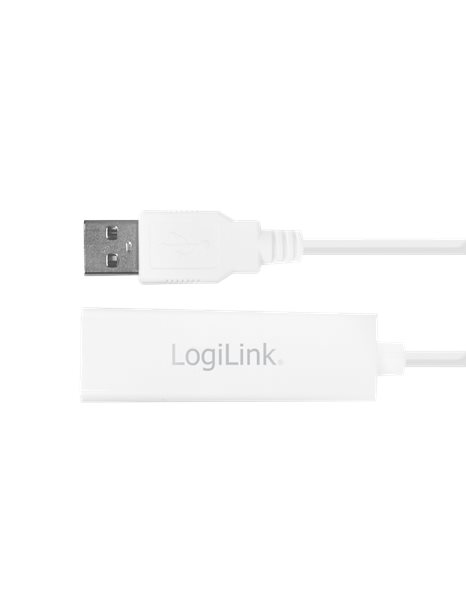 LogiLink USB 2.0 To Fast Ethernet RJ45 Adapter, White (UA0144B)