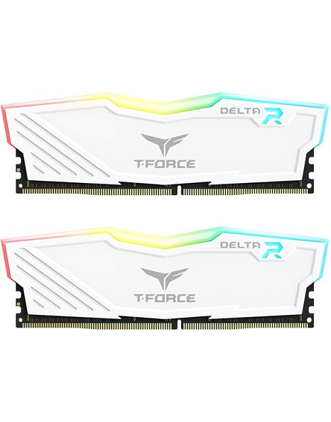 TeamGroup T-Force Delta RGB 16GB Kit (2x8GB) 3600MHz DDR4 CL18 1.35V, White (TF4D416G3600HC18JDC01)