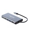 Delock USB Type-C Docking Station 4K, HDMI/DP/USB 3.0/SD/LAN/ PD 3.0, Grey (87683)