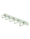 LogiLink Cable Management Bar 1U With 5 Turnable Plastic Brackets, Gray (OR104G)