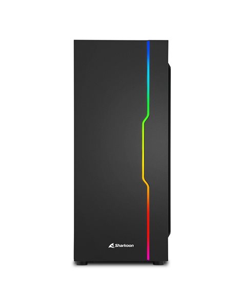Sharkoon RGB Slider, Mid Tower, ATX, USB 3.0, No PSU, Tempered Glass, Black (4044951029846)
