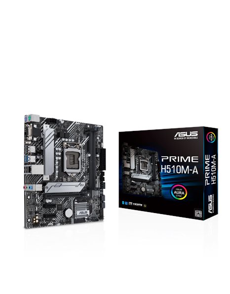 Asus PRIME H510M-A, Intel, Socket 1200, MicroATX, 2xDDR4, 4xSATA3, M.2, USB3.2, HDMI, DP, VGA (90MB17C0-M0EAY0)