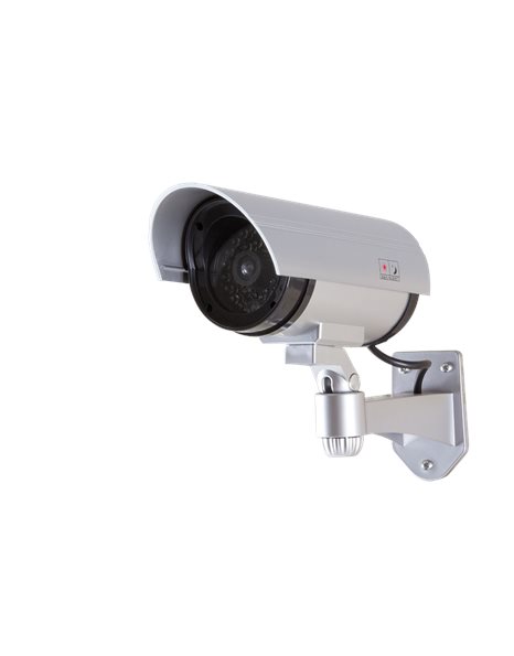 LogiLink Dummy Security Camera With Red Flashing Light, Silver (SC0204)