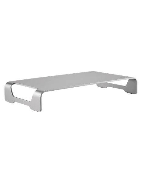 LogiLink Tabletop Monitor Riser, Aluminum, 400mm Long, Silver (BP0033)