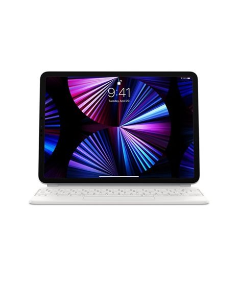 Apple iPad Magic Keyboard 11, English International for iPad Pro 11 2021 & iPad Air 4th Gen, White (MJQJ3Z/A)