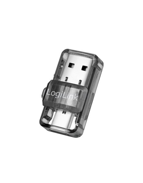 LogiLink USB 3.2 USB-A/USB-C Bluetooth 5.0 Adapter, Gray/Transparent (BT0054)