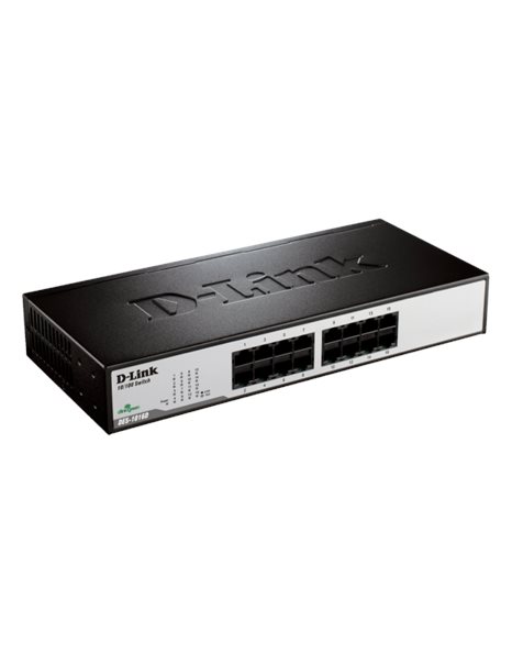 D-Link DES-1016D, 10/100Mbps Fast Ethernet, 16-Port, Unmanaged