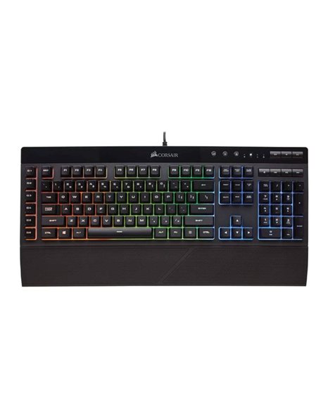 Corsair K55 RGB PRO Gaming Keyboard, GR Layout, Rubber Dome, Black (CH-9226765-GR2)