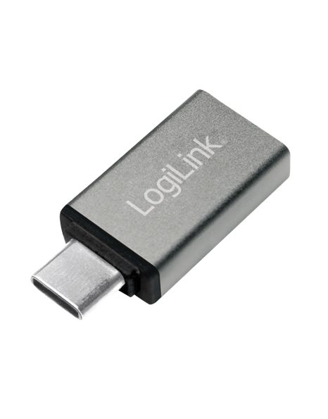 Logilink USB 3.2 Gen 1 adapter, USB-C/M to USB-A/F, silver (AU0042)