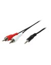 LogiLink Audio Cable, 3.5mm 3-Pin/M To 2xRCA/M, 1.5m, Black (CA1042)