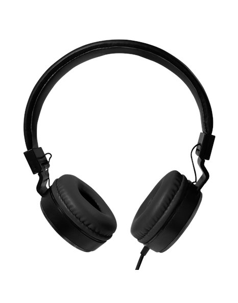 LogiLink Wired Foldable On Ear Stereo Headset, Black (HS0049BK)