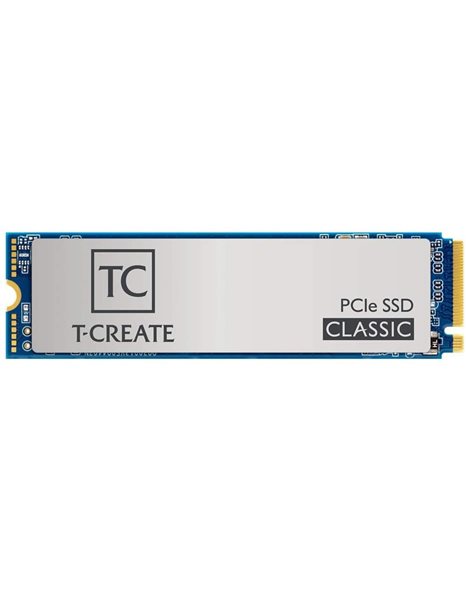 TeamGroup T-Create Classic 2TB SSD, M.2 PCIe NVMe, 2100MBps (Read)/1600MBps (Write), Silver (TM8FPE002T0C611)