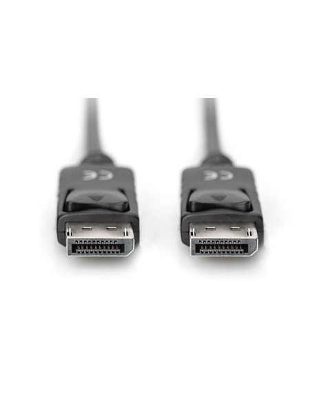 Digitus DisplayPort Connection Cable, DP Male/Male, 3m, with Interlock, Black (AK-340100-030-S)