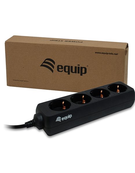 Equip Πολύμπριζο για UPS 4 θέσεων IEC 320, 1,80m Μαύρο