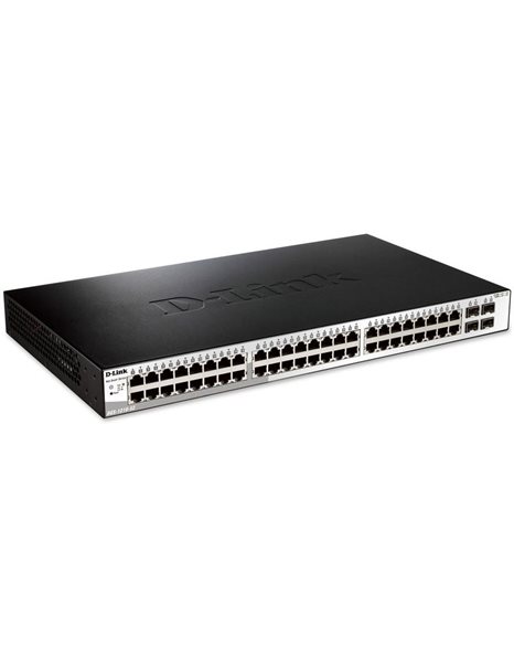 D-Link 52-Port Gigabit WebSmart Switch with 52 RJ45 ports and 4 SFP (Combo) Ports (DGS-1210-52)