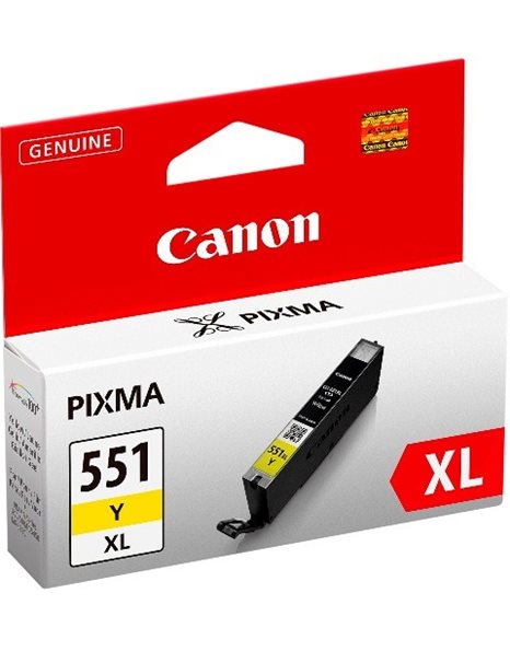 Canon CLI-551XL, High Yield, Yellow (6446B001AA)