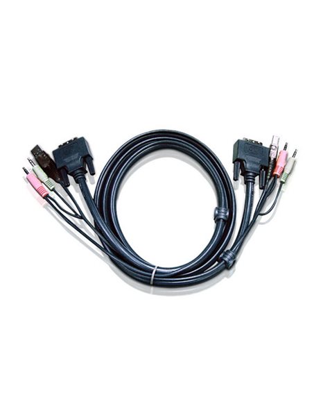 ATEN 2L-7D02U USB DVI-D Single Link KVM Cable 1.8m (2L-7D02U)