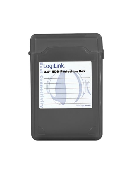 LogiLink HDD Protection Box For 3.5-Inch HDDs, Black (UA0133B)