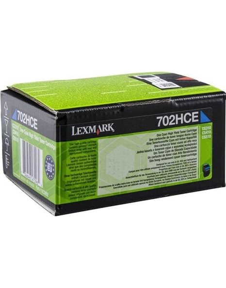 Lexmark 702HCE Laser Corporate Toner Cartridge, 3000 Pages, Cyan (70C2HCE)