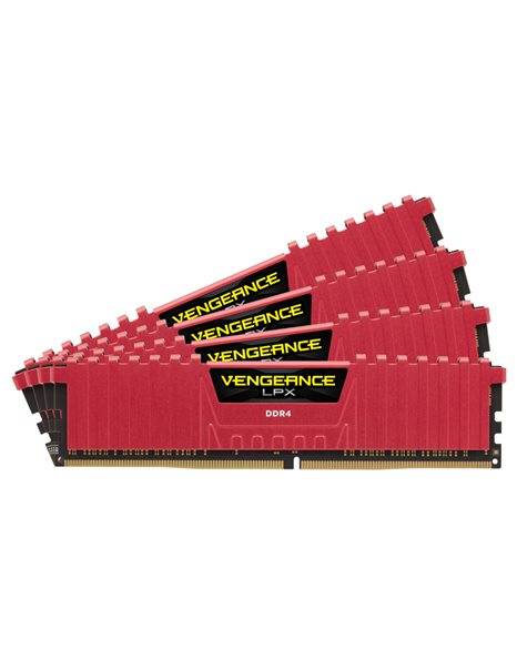 Corsair Vengeance LPX 64GB (4x16GB) 2133MHz DDR4 C13, Red (CMK64GX4M4A2133C13R)