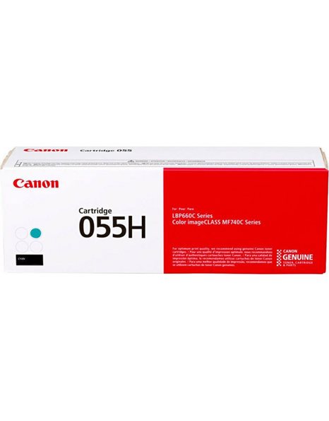 Canon 055H Cyan Toner, 5900 Pages (3019C002)