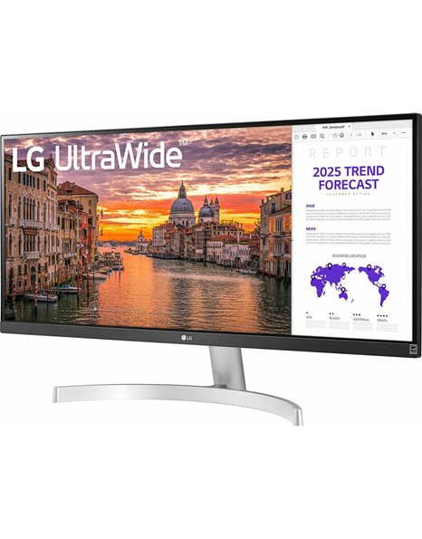 LG 29WN600-W 29-Inch UWFHD IPS Monitor, 2560x1080, 5ms, 21:9, 700:1, HDMI, DP, Speakers (29WN600-W)