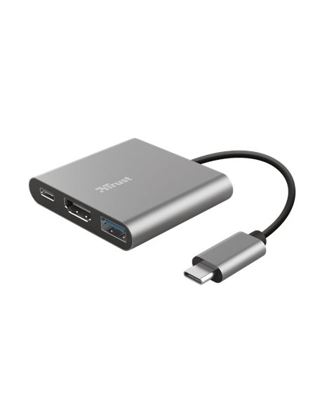 Trust Dalyx 3-in-1 USB-C Multiport Adapter, Silver (23772)