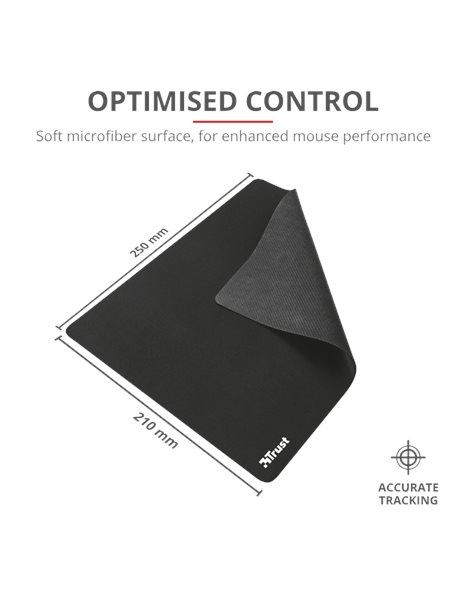 Trust Mouse Pad M, 25x21cm, Black (24193)