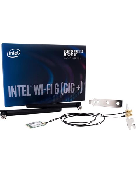 Ιntel Wi-Fi 6 Gig + Network Adapter AX20 M.2 2230 Desktop kit (AX200.NGWG.DTK)