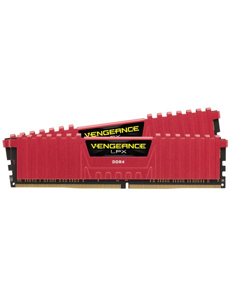 Corsair Vengeance LPX 32GB (2x16GB) 2666MHz DDR4 C16, Red (CMK32GX4M2A2666C16R)