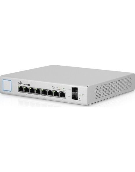 Ubiquiti UniFi Switch 8 150W Managed PoE+ Gigabit Switch with SFP, 8xRJ-45 (LAN), 2x SFP (US-8-150W)