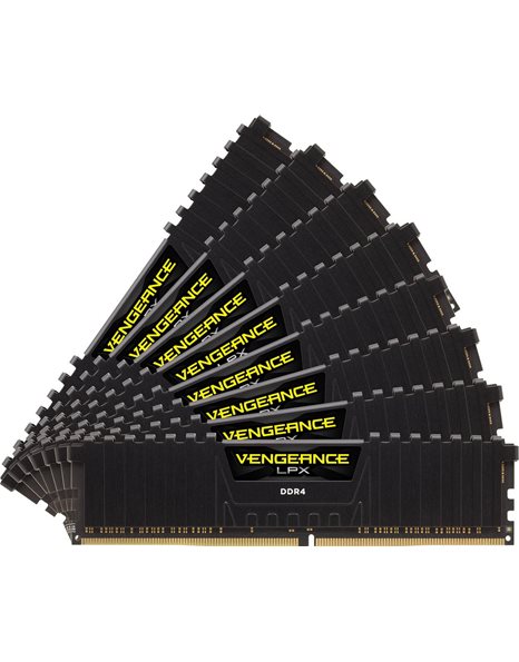 Corsair Vengeance LPX 64GB (8x8GB) 2133MHz DDR4 C13, Black (CMK64GX4M8A2133C13)