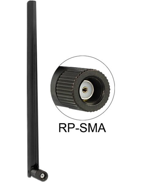 Delock WLAN Antenna RP-SMA 802.11 ac/a/h/b/g/n 3 εως 6 dBi Omnidirectional Joint (88900)