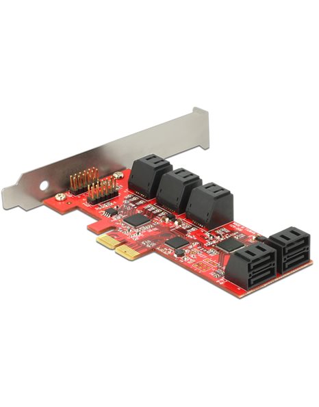 Delock PCI Express Card to 10 x internal SATA 6 Gb/s , Low Profile Form Factor (89384)