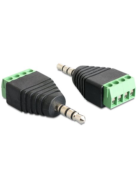 Delock Adapter Stereo plug 3.5 mm to Terminal Block 4 pin (65453)