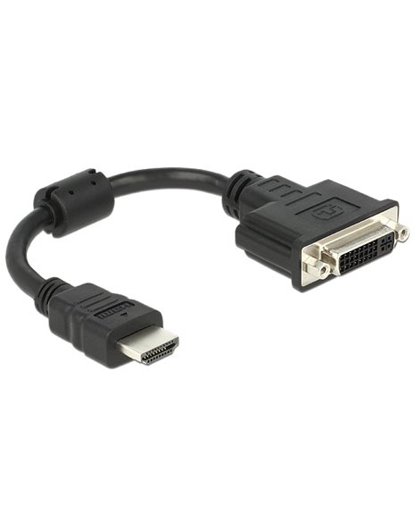 Delock Adapter HDMI male To DVI 24+1 female 20 cm (65327)
