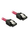 Delock Cable SATA 6 Gb/s male straight to SATA male straight 20 cm red metal (82675)