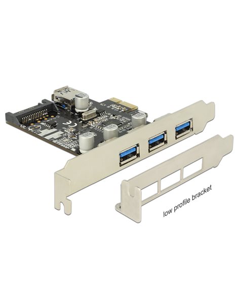 Delock PCI Express Card to 3 x external + 1 x internal USB 3.0 (89301)