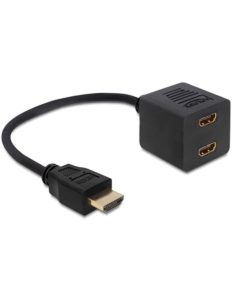 Delock Adapter HDMI High Speed with Ethernet 1x male to 2x female (65226)