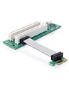 Delock Riser card PCI Express x1 to 2 x PCI 32 Bit 5 V with flexible cable 9 cm left insertion (41341)