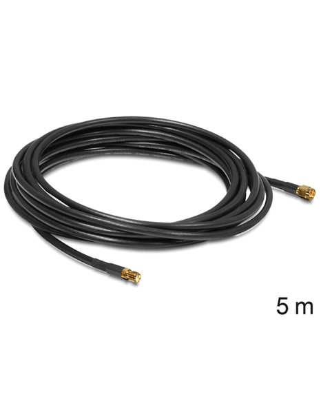 Delock Antenna Cable SMA Plug To SMA Jack CFD200 5 m Low Loss (88444)