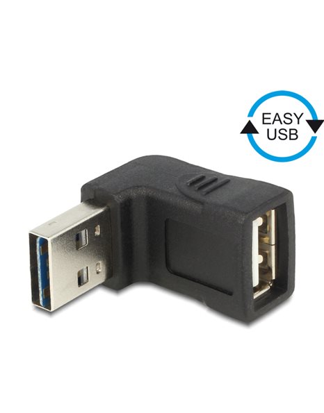 Delock Adapter EASY-USB 2.0-A male to USB 2.0-A female angled up/down (65521)