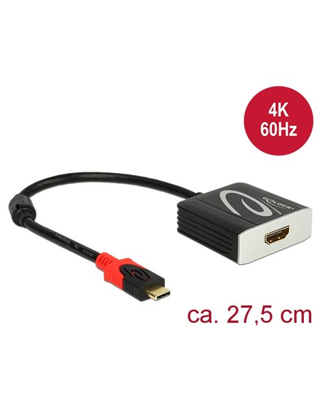 Delock Προσαρμογέας USB Type-C αρσενικό σε HDMI θηλυκό (Λειτουργία DP) 4K 60 Hz (62730)