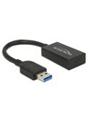 Delock Μετατροπέας USB 3.1 Gen 2 Τύπου-A αρσενικό σε USB Type-C θηλυκό Ενεργό μαύρο 15cm (65698)
