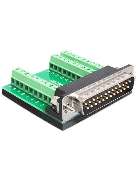 Delock Adapter Sub-D 25 pin male Terminal Block 27 pin (65318)