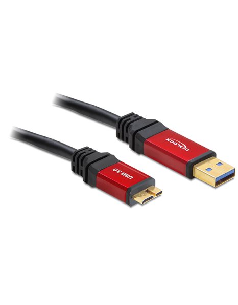 Delock Cable USB 3.0 Type-A male To USB 3.0 Type Micro-B male 3 m Premium (82762)