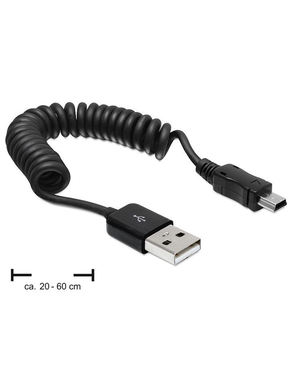 Delock Cable USB 2.0-A male MGManager < male cable coiled (83164) | USB mini To Καλώδια/Adapters